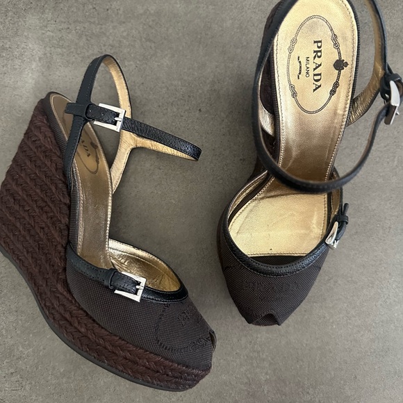 PRADA espadrilles wedge sandal - Picture 3 of 6